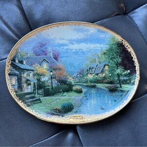 Thomas Kinkade Lamplight Brooke Collector Plate – Lamplight Village #1